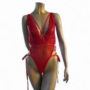 Oh La La Cheri Lace Lattice Teddy-NWT- L/Xl!